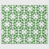 葉のパターン、のパター葉ン、緑の葉 ラッピングペーパー (フラット)