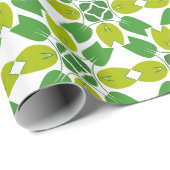 葉のパターン、のパター葉ン、緑の葉 ラッピングペーパー (ロールコーナー)