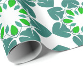 葉のパターン、のパター葉ン、緑の葉 ラッピングペーパー (ロールコーナー)