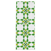 葉のパターン、のパター葉ン、緑の葉 ワインギフトバッグ (裏面)