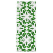 葉のパターン、のパター葉ン、緑の葉 ワインギフトバッグ (裏面)