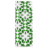 葉のパターン、のパター葉ン、緑の葉 ワインギフトバッグ (正面)