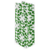 葉のパターン、のパター葉ン、緑の葉 ワインギフトバッグ (正面アングル)