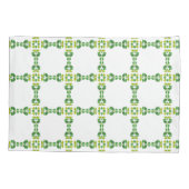 葉のパターン、のパター葉ン、緑の葉 枕カバー (裏面)