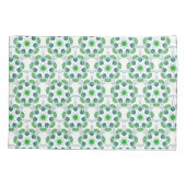 葉のパターン、のパター葉ン、緑の葉 枕カバー (裏面)