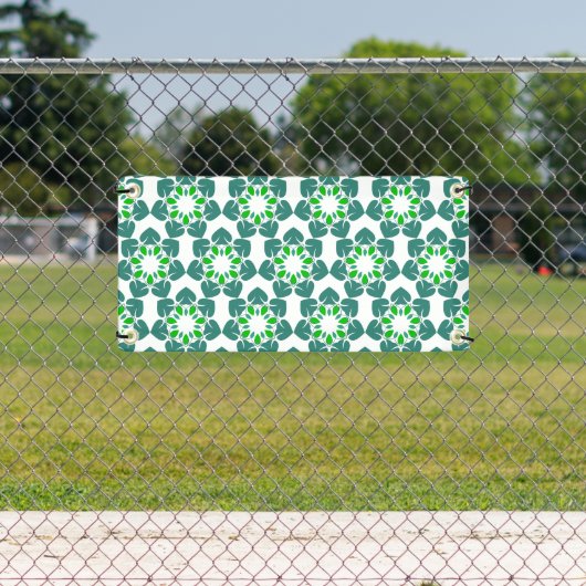 葉のパターン、のパター葉ン、緑の葉 横断幕 (インサイチュ)