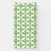 葉のパターン、のパター葉ン、緑の葉 横断幕 (縦)