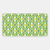 葉のパターン、のパター葉ン、緑の葉 横断幕 (横)