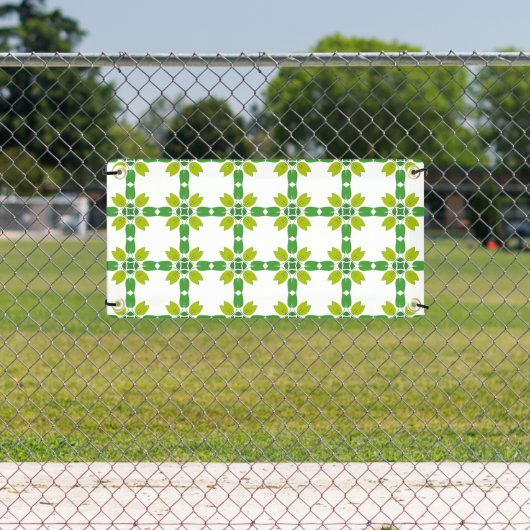 葉のパターン、のパター葉ン、緑の葉 横断幕 (インサイチュ)