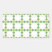 葉のパターン、のパター葉ン、緑の葉 横断幕 (横)