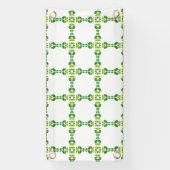 葉のパターン、のパター葉ン、緑の葉 横断幕 (縦)