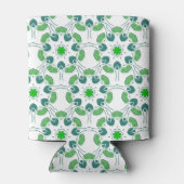 葉のパターン、のパター葉ン、緑の葉 缶クーラー (裏面)