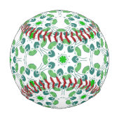 葉のパターン、のパター葉ン、緑の葉 野球ボール (裏面)