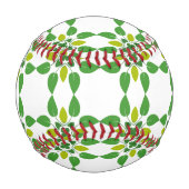 葉のパターン、のパター葉ン、緑の葉 野球ボール (裏面)