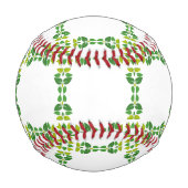 葉のパターン、のパター葉ン、緑の葉 野球ボール (正面)