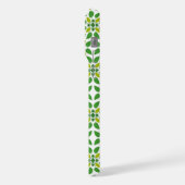 葉のパターン、のパター葉ン、緑の葉 iPhoneケース (左側面)