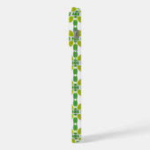 葉のパターン、のパター葉ン、緑の葉 iPhoneケース (左側面)