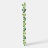 葉のパターン、のパター葉ン、緑の葉 iPhoneケース (左側面)