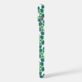 葉のパターン、のパター葉ン、緑の葉 iPhoneケース (左側面)