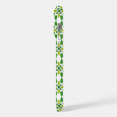 葉のパターン、のパター葉ン、緑の葉 iPhoneケース (左側面)