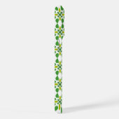 葉のパターン、のパター葉ン、緑の葉 iPhoneケース (右側面)