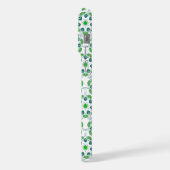 葉のパターン、のパター葉ン、緑の葉 iPhoneケース (左側面)