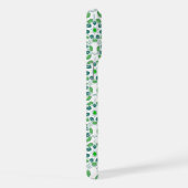 葉のパターン、のパター葉ン、緑の葉 iPhoneケース (右側面)