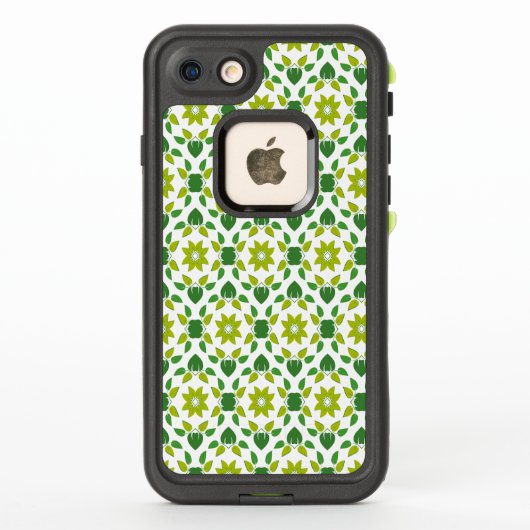 葉のパターン、のパター葉ン、緑の葉 LifeProof iPhoneケース (裏面)