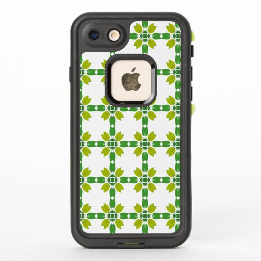 葉のパターン、のパター葉ン、緑の葉 LifeProof iPhoneケース (裏面)