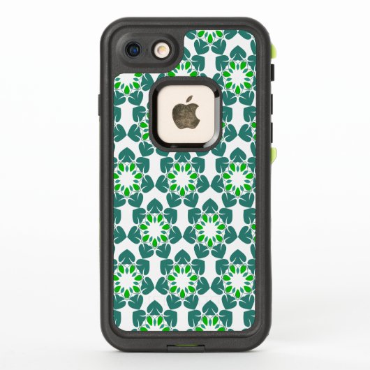 葉のパターン、のパター葉ン、緑の葉 LifeProof iPhoneケース (裏面)