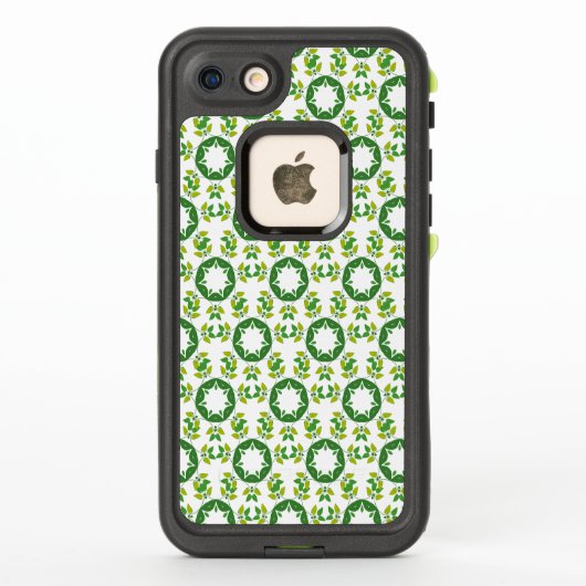 葉のパターン、のパター葉ン、緑の葉 LifeProof iPhoneケース (裏面)