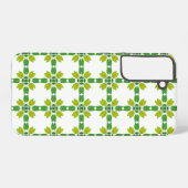 葉のパターン、のパター葉ン、緑の葉 SAMSUNG GALAXYケース (裏面横)