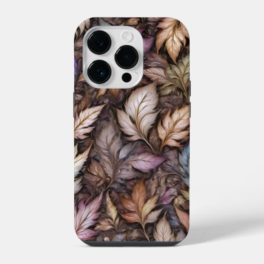 葉のパターン iPhoneケース (裏面)