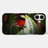 葉のパーソナライズされた上の蝶Apple iPhoneケース Case-Mate iPhoneケース (裏面 (横))