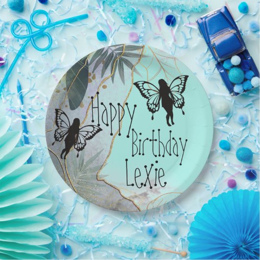 葉のファンタジー妖精紙プレート ペーパープレート (パーティー)