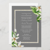 葉のフォーマル結婚式招待状両親 招待状 (正面/裏面)