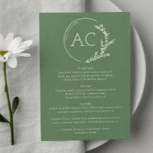 葉のフレームモダンミュート緑の結婚式のレセプション