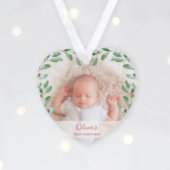 葉のフレーム |ベビーの初めてのクリスマス（写真あり） オーナメント