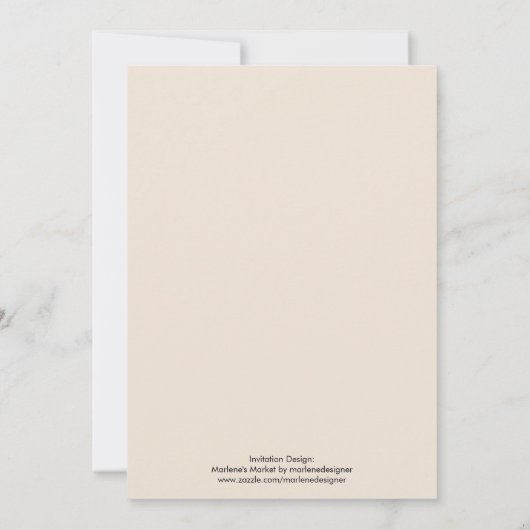 葉のブライダルシャワーの招待状をつるす秋 招待状 (裏面)