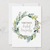 葉のブライダル茶パーティー 招待状 (裏面)