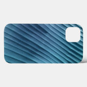 葉のブルー対角柄 Case-Mate iPhoneケース (裏面 (横))
