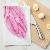 葉のプリント キッチンタオル (四つ折り)