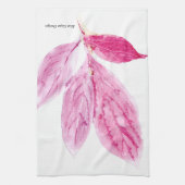 葉のプリント キッチンタオル (縦)