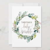 葉のベビー散布 招待状 (裏面)