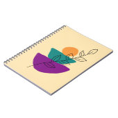 葉のボヘミアンイラスト  ノートブック (左側)
