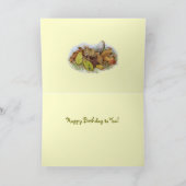 葉のマウス家族-ハッピーバースデー カード (内部)