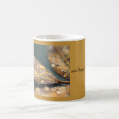 葉のマグの雨滴 コーヒーマグカップ (中央)