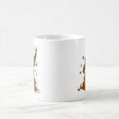 葉のマグのMidgeの山 コーヒーマグカップ (中央)