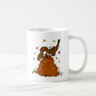 葉のマグのMidgeの山 コーヒーマグカップ