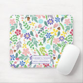 葉のモダンフローラ マウスパッド (マウス)